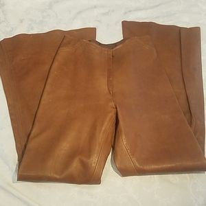 Vintage Leather Bell Bottoms Pants